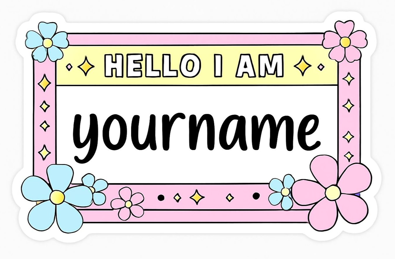 Turn your name into stickers