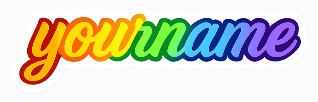 Turn your name into stickers