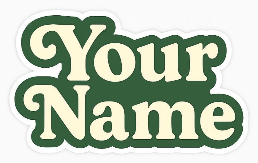Turn your name into stickers