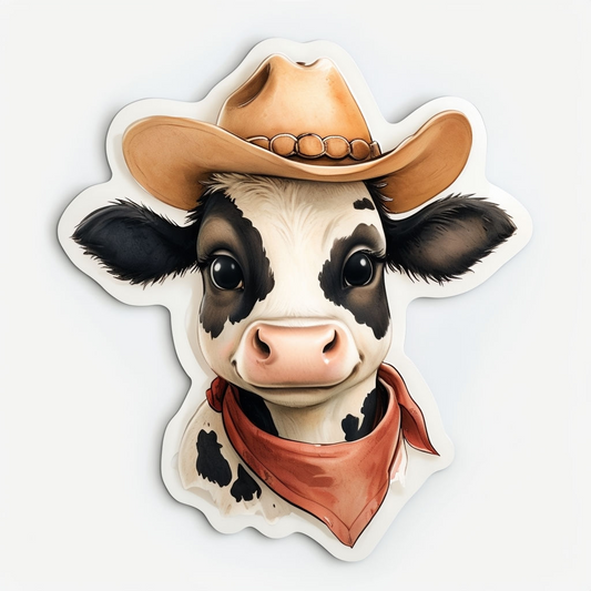 Cow with hat