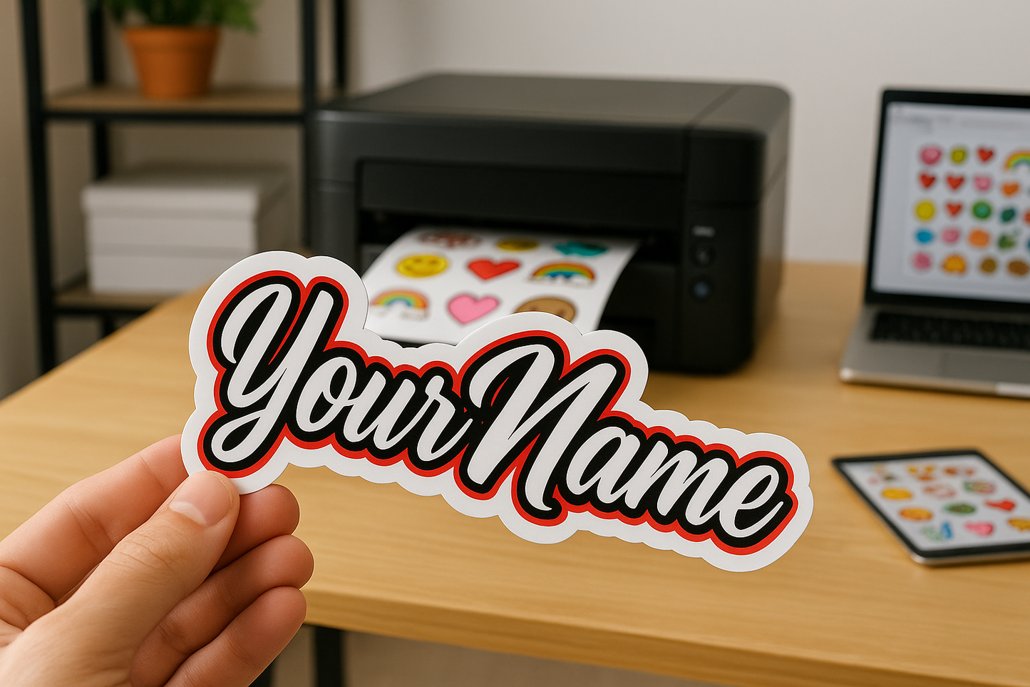 Turn your name into stickers