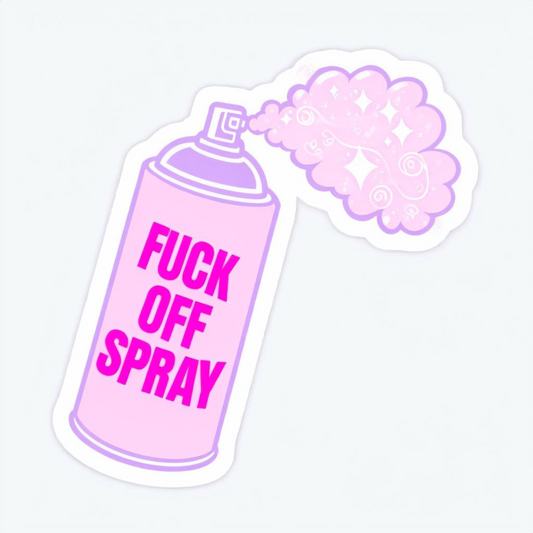 Fuck off spray in pink